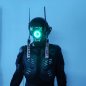 LED Rave 头盔 - Cyberpunk Party 4000 带 12 个多色 LED