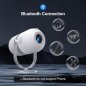 Prenosny projektor - Wifi dataprojektor až 4K podpora + 5.0 Bluetooth + 4500 lumenov - až 200" premietacia plocha
