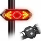Rear light for a bicycle with turn signals wirelessly with 32 LEDs + sound effect 120 dB