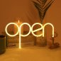 Letrero ABIERTO - tablero publicitario LED neón brillante anuncio iluminado