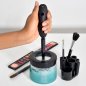 Panlinis ng makeup brush - electric set ng 8 holder