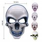 Svítící maska na obličej LED - Skull modrá
