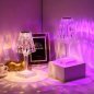 Stolní lampa křišťálová LED akrylová dotyková barevná RGB 16 barev - noční světlo