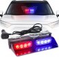 Autostroboscooplampen noodverlichting rood en blauw knipperend - 16 LED (32W) - veelkleurig 18cm x 2 stuks