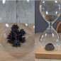 Časovnik peščena ura iz magnetnega peska - steklena ura z magnetom + vizualni učinek rože