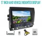 ​Reversing monitor 5" for car 2-CH, AHD/CVBS for 2 cameras + remote control