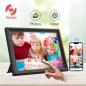 Digital photo frame electronic with WiFi 15,6" - black picture frame (photo + video) - 64GB memory