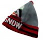 Knitted hat - christmas beanie with pom pom light up with LED - LET IT SNOW