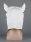 maska lama - alpaka biała silikonowa maska na twarz/głowę dla dzieci i dorosłych