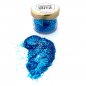 Glitterpulver - Glitrende biologisk nedbrydeligt støvdekoration til kroppen + hår + skæg - 10 g (blå)