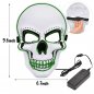 LED maska na obličej SKULL - zelená