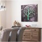 Metal wall paintings art 3D - LED backlit RGB 20 colors - Tree of life 50x50cm