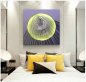 3D paintings metal (aluminum) wall art - LED RGB 20 colors - SWAN 50x50cm