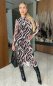 Dámske priliehavé midy šaty - vzorované zebra - SERELUNE - fashion Julzz