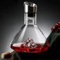 Decanter tal-inbid - karafes tal-inbid lussużi 1500ml sett b'muntanji tal-fidda + blalen tat-tindif