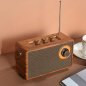 AM FM rádio - retro vintage štýl z dreva s Bluetooth + AUX / USB disk / Micro SD