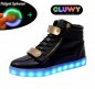 Light up Shoes LED - Μαύρο και χρυσό