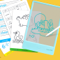 Writing board tablet for kids - LCD transparent smart notebook for drawing 8,5"