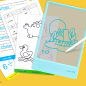 Tablette d'écriture pour enfants - Carnet intelligent LCD transparent pour dessiner 8,5"