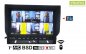 7" LCD monitor for 4 reversing cameras with human and vehicle detection system (BSD) with recording