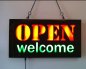 Světelný LED panel "OPEN welcome" 43 cm x 23 cm