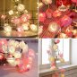מנורת אור ורדים - מנורות לד רומנטיות בצורת ורדים - 20 יחידות