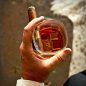 Vaso de whisky - Vaso de bourbon único con soporte para puros 260 ml