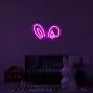 Neon LED táblák a falon - 3D-s megvilágított logó BUNNY 50 cm