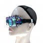 Kaleidoskopische LED leuchtende Steampunk-Brille RGB-Farbe + Fernbedienung