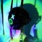 Capacete LED Rave - Cyberpunk Party 4000 com 12 LEDs multicoloridos