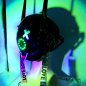 LED Rave Helmet - Cyberpunk Party 4000 with 12 multicolour LEDs