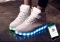 Παπούτσια LED - λευκά πάνινα παπούτσια