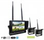 Belaidė atbulinės eigos kamera - 2x wifi VGA kamera + 7" TFT monitorius su DVR įrašymu (garsas + vaizdo įrašas)