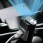 Čistič vzduchu + ionizátor + 24W nabíječka 2x USB 3v1 - do auta
