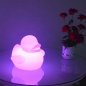 LED svietiaca plávajúca kačka plastová 23x29cm - RGB farby + IP65 + diaľkový ovládač