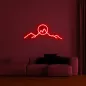 Jasny neon LED na ścianę 3D - GÓRY 75 cm