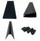 Sert paneller için PVC çit çıtaları - MESH VE PANELLER İÇİN 3D dikey PLASTİK DOLGU - YEŞİL