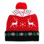 LED skrybėlė su pom pom - Žieminė kalėdinė kepurė - KALĖDINIS ELNIAS