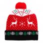 Svítící čepice na zimu s bambulí Vánoční s LED - CHRISTMAS DEER