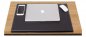 Подложка за писане на бюро черна кожа 60х40 см за бюро / компютър - Ръчно изработена