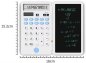 Napelemes számológép jegyzettömbbel 6,5" LCD tudományos + írótoll (összecsukható)