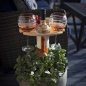 Tragbarer Wein-Picknicktisch aus Holz für Wein und Snacks (Flaschen und Gläser)