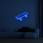 Semn LED iluminat 3D neon pe perete - SKATEBOARD 75 cm