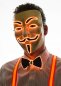Неоновая маска Anonymous - оранжевая