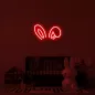 Neon LED-kyltit seinällä - 3D-valaistu logo BUNNY 50 cm