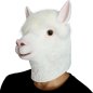 Lama maska - alpaka bela silikonska maska za obraz/glavo za otroke in odrasle