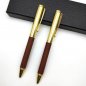 Кожена химикалка - Луксозна златна химикалка с изключителен дизайн с кожена повърхност