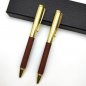 Stylo en cuir - Design exclusif de stylo en or de luxe avec une surface en cuir