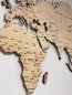 Peinture murale Carte du monde - couleur bois clair 200 cm x 120 cm