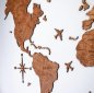 Stenska slika zemljevida sveta - barvni hrast 200 cm x 120 cm